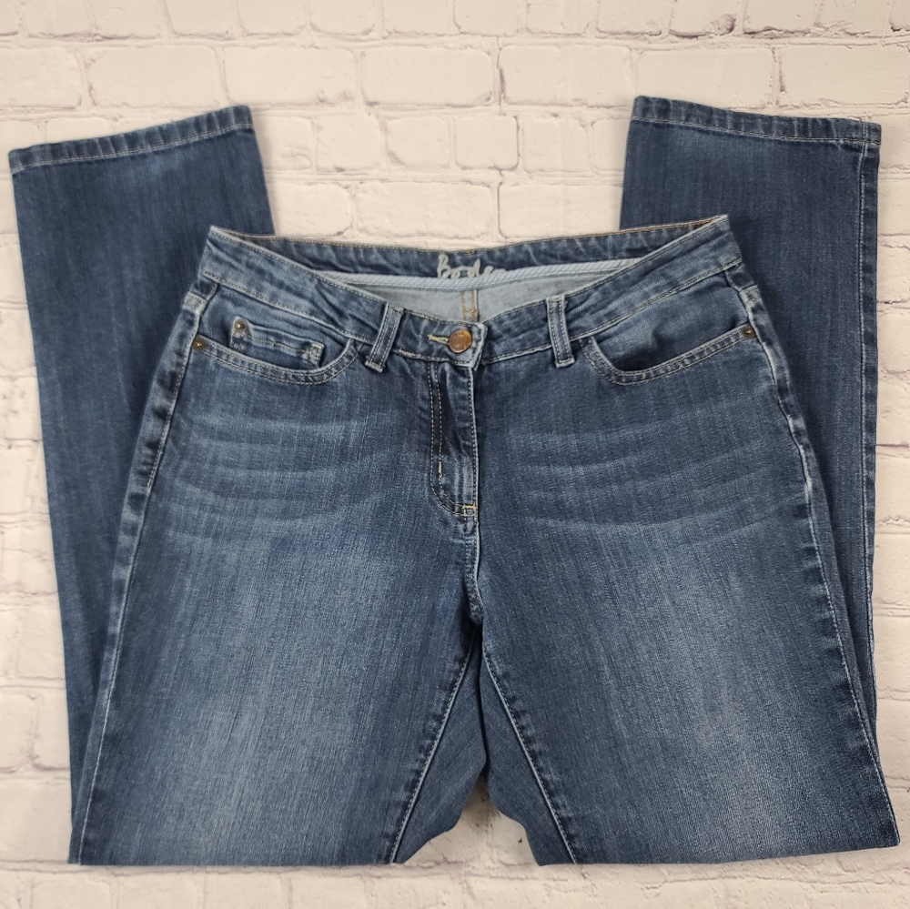 Boden Women's 8R Mid rise Straight Leg Stretch Blue Denim Jeans